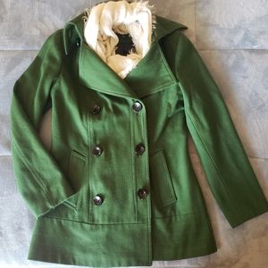 Emerald green pea coat